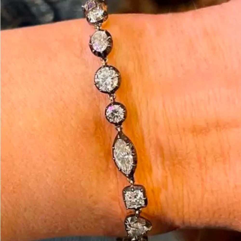 20ctw Multi Cut White Sapphire Bracelet